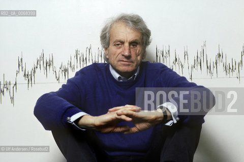 French composer Yannis Xenakis, at home. Paris, May 23, 2001 - ©Ulf Andersen/Rosebud2