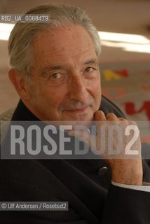 Greek writer Michel de Grece at home in Paris, with art works from Nikki de Saint Phalle and a painting by Larry Rivera representing Michel and different historicalroyalties in europe. Michel de Grece is still greek but descent from a danish king . Paris, March 1, 2007. ©Ulf Andersen/Rosebud2