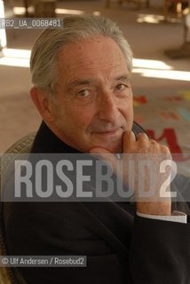 Greek writer Michel de Grece at home in Paris, with art works from Nikki de Saint Phalle and a painting by Larry Rivera representing Michel and different historicalroyalties in europe. Michel de Grece is still greek but descent from a danish king . Paris, March 1, 2007. ©Ulf Andersen/Rosebud2