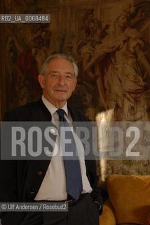 Greek writer Michel de Grece at home in Paris, with art works from Nikki de Saint Phalle and a painting by Larry Rivera representing Michel and different historicalroyalties in europe. Michel de Grece is still greek but descent from a danish king . Paris, March 1, 2007. ©Ulf Andersen/Rosebud2