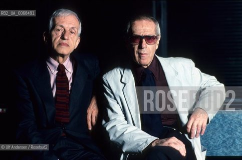 Carlo Fruttero and Franco Lucentini in a Paris bar. Paris, june 26, 1991 - ©Ulf Andersen/Rosebud2