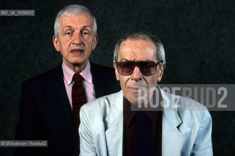 Carlo Fruttero and Franco Lucentini in a Paris bar. Paris, june 26, 1991 - ©Ulf Andersen/Rosebud2