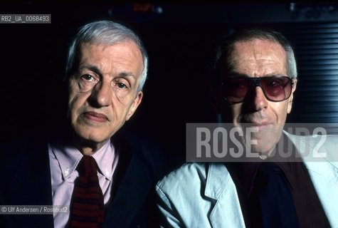 Carlo Fruttero and Franco Lucentini in a Paris bar. Paris, june 26, 1991 - ©Ulf Andersen/Rosebud2