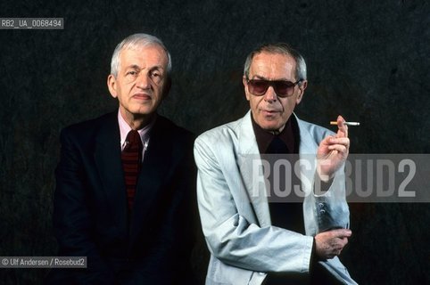 Carlo Fruttero and Franco Lucentini in a Paris bar. Paris, june 26, 1991 - ©Ulf Andersen/Rosebud2