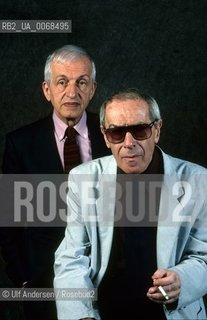 Carlo Fruttero and Franco Lucentini in a Paris bar. Paris, june 26, 1991 - ©Ulf Andersen/Rosebud2