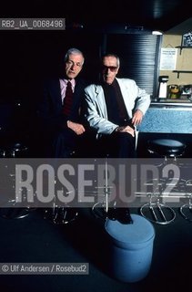 Carlo Fruttero and Franco Lucentini in a Paris bar. Paris, june 26, 1991 - ©Ulf Andersen/Rosebud2