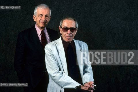 Carlo Fruttero and Franco Lucentini in a Paris bar. Paris, june 26, 1991 - ©Ulf Andersen/Rosebud2