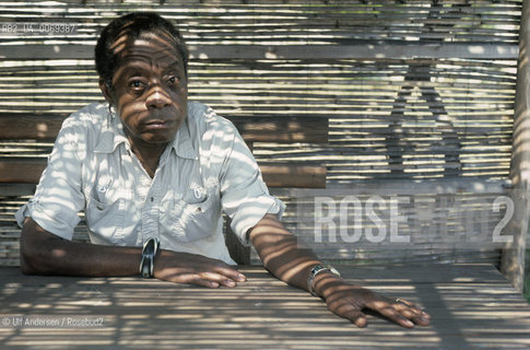 American writer James Baldwin on September 23, 1985 in Saint Paul de Vence, France. ©Ulf Andersen/Rosebud2