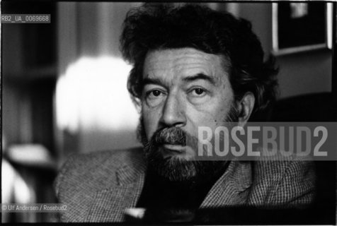 French writer Alain Robbe Grillet. Paris, January 25, 1985 - ©Ulf Andersen/Rosebud2