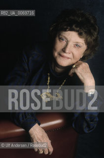 English writer Muriel Spark. Paris, March 15, 1987 - ©Ulf Andersen/Rosebud2