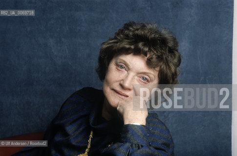 English writer Muriel Spark. Paris, March 15, 1987 - ©Ulf Andersen/Rosebud2