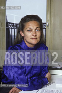 French writer Elisabeth Badinter. Paris April 20, 1986 - ©Ulf Andersen/Rosebud2