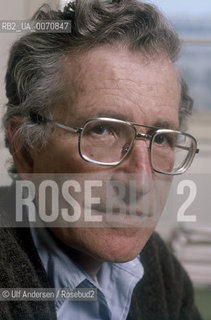 American linguist Noam Chomsky in his office at MIT University. Boston, October 20, 1987 - ©Ulf Andersen/Rosebud2