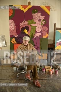 Valerio Adami, Italian painter in his studio. Paris, October 9, 2012 - ©Ulf Andersen/Rosebud2