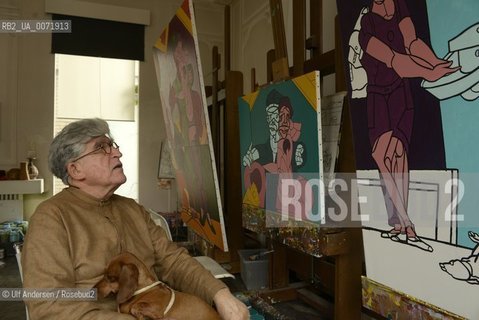 Valerio Adami, Italian painter in his studio. Paris, October 9, 2012 - ©Ulf Andersen/Rosebud2