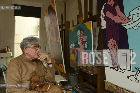 Valerio Adami, Italian painter in his studio. Paris, October 9, 2012 - ©Ulf Andersen/Rosebud2