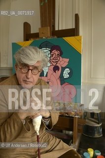 Valerio Adami, Italian painter in his studio. Paris, October 9, 2012 - ©Ulf Andersen/Rosebud2