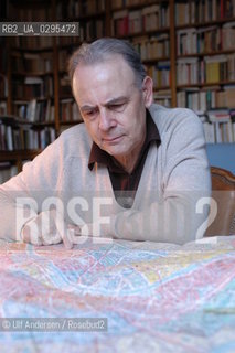French author Patrick Modiano at home in Paris. ©Ulf Andersen/Rosebud2