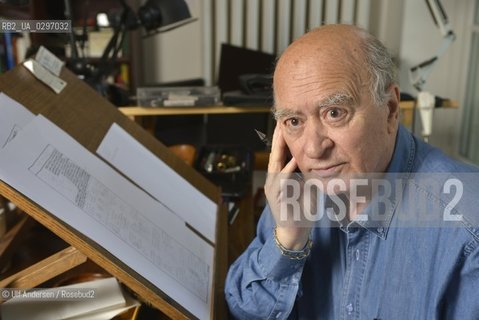 Georges Wolinski, French cartoonist at home in 2014. ©Ulf Andersen/Rosebud2
