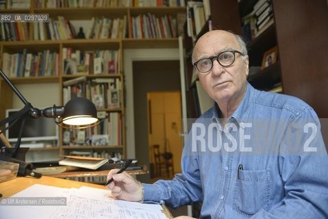 Georges Wolinski, French cartoonist at home in 2014. ©Ulf Andersen/Rosebud2