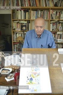 Georges Wolinski, French cartoonist at home in 2014. ©Ulf Andersen/Rosebud2