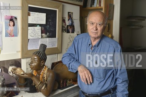 Georges Wolinski, French cartoonist at home in 2014. ©Ulf Andersen/Rosebud2