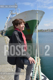 Catherine Poulain, French writer in Saint Malo, France..Prix Nicolas Bouvier 2016.Prix Joseph Kessel 2016.Prix des gens de mer 2016.Prix des Compagnies de pêches 2016 ©Ulf Andersen/Rosebud2