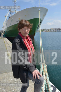 Catherine Poulain, French writer in Saint Malo, France..Prix Nicolas Bouvier 2016.Prix Joseph Kessel 2016.Prix des gens de mer 2016.Prix des Compagnies de pêches 2016 ©Ulf Andersen/Rosebud2