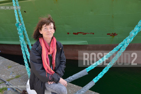 Catherine Poulain, French writer in Saint Malo, France..Prix Nicolas Bouvier 2016.Prix Joseph Kessel 2016.Prix des gens de mer 2016.Prix des Compagnies de pêches 2016 ©Ulf Andersen/Rosebud2