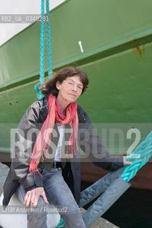 Catherine Poulain, French writer in Saint Malo, France..Prix Nicolas Bouvier 2016.Prix Joseph Kessel 2016.Prix des gens de mer 2016.Prix des Compagnies de pêches 2016 ©Ulf Andersen/Rosebud2