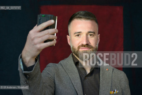 Antonio Lanzetta, Italian writer and crime novelist attending book fair Quai du Polar in Lyon, April 2018. ©Ulf Andersen/Rosebud2